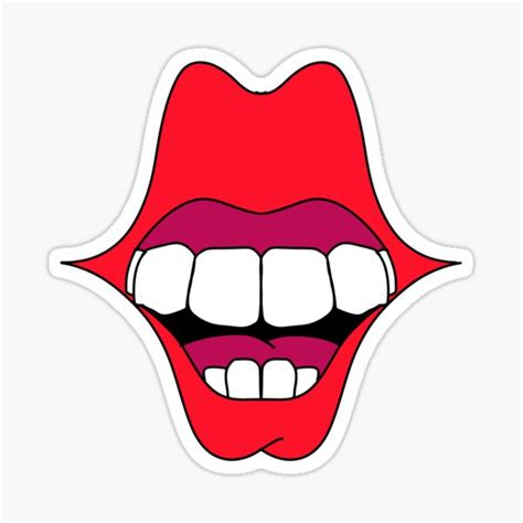 "Cartoon Mouth" Sticker for Sale by Belel25 | Redbubble