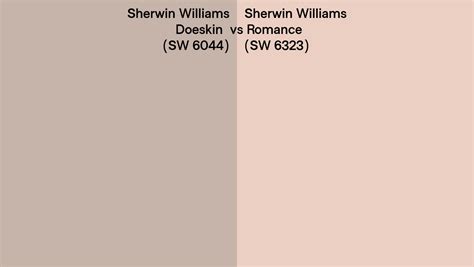 Sherwin Williams Doeskin Vs Romance Side By Side Comparison