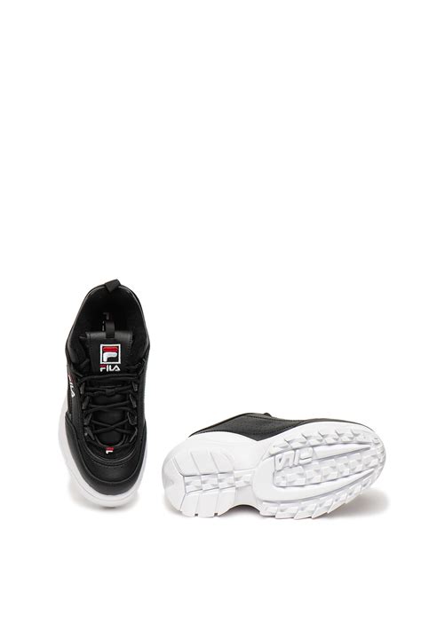 Fila Pantofi Sport De Piele Si Piele Ecologica Disruptor Ii Negru