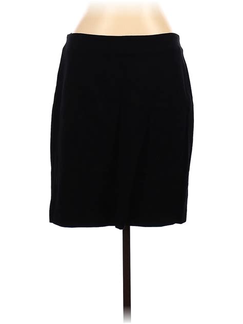 Talbots Solid Black Casual Skirt Size Petite Off Thredup