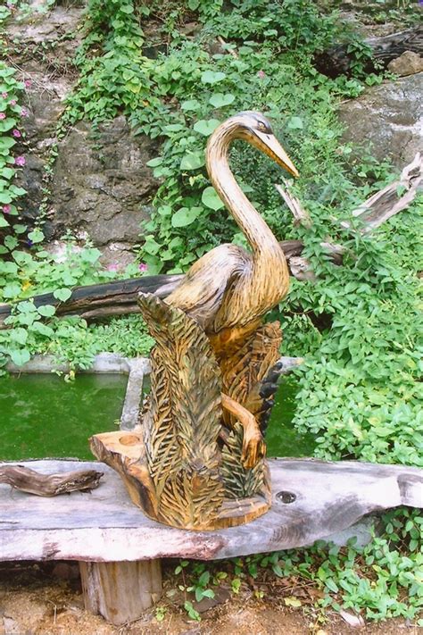 Gartendeko Holz Baumstamm Holzfiguren Werden Ihrem Garten Einen