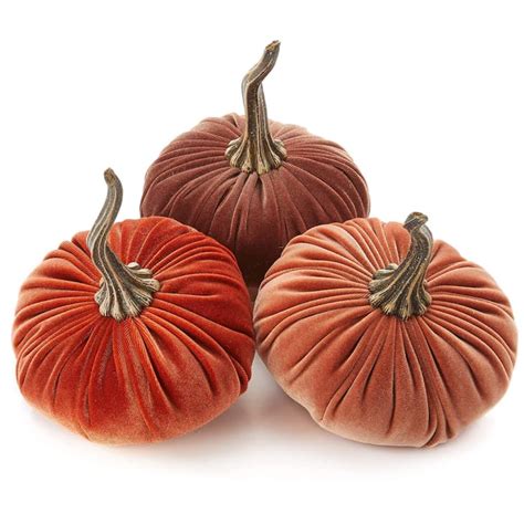 Amazon Handmade Velvet Pumpkins Fall Decor 2021 Apartment Therapy