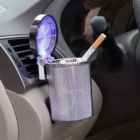 Jual Noctilucent Asbak Rokok Mobil Car Ashtray LED Light Holder