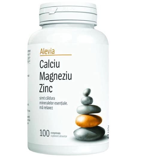 Calciu Magneziu Zinc 100 Comprimate Alevia Dr Max Farmacie