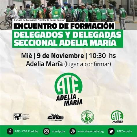 Adelia María Formación de Delegados y Delegadas Municipales