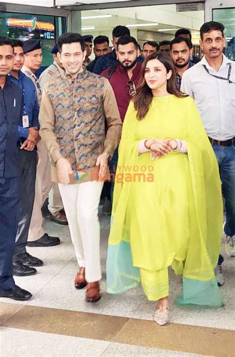 Photos Parineeti Chopra And Raghav Chadha Snapped At Delhi Airport 1