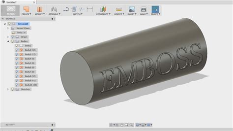 Embossing Text In Fusion 360 Mechanical Advantage