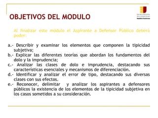 ENJ 300 El Tipo Subjetivo El Dolo y la Imprudencia curso Teoría