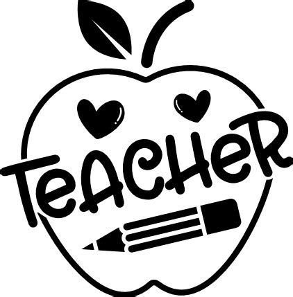 Teacher Sign In An Apple Pencil Teacher S Day Gift Free Svg File