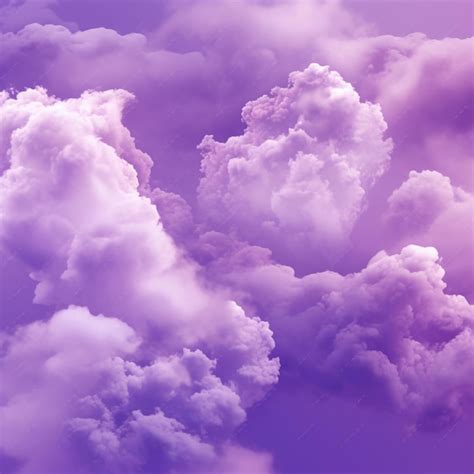 Premium AI Image Purple Clouds Are In The Sky With A Plane Flying In