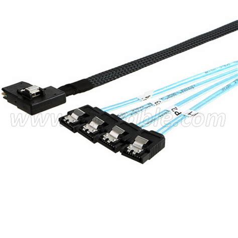 Mini SAS 8087 90 degree right angle to 4 SATA SFF-8087 - China STC ...