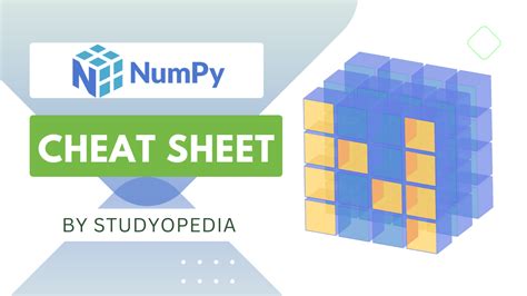 NumPy Cheat Sheet - Studyopedia