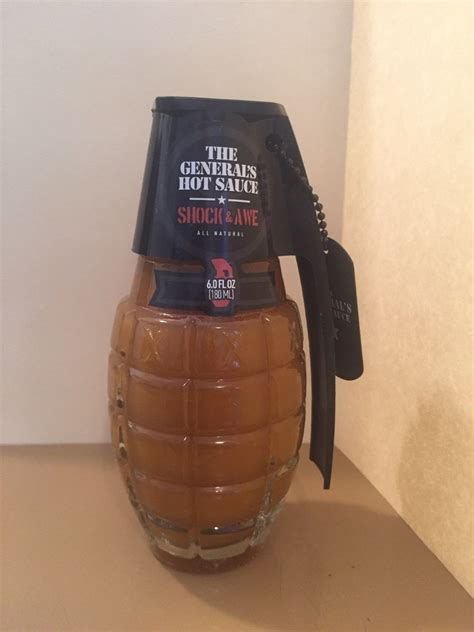 THE GENERALS HAND GRENADE SHOCK AWE HOT SAUCE 6oz Scorched Lizard Sauces