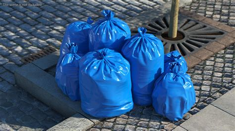 Bolsas De Basura De Pl Stico Azul Cerradas Atadas Modelo D Ds