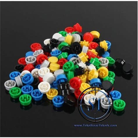 Jual Pcs Cap Tutup Push Button Round Knob Knop Plastik Tactile Bulat