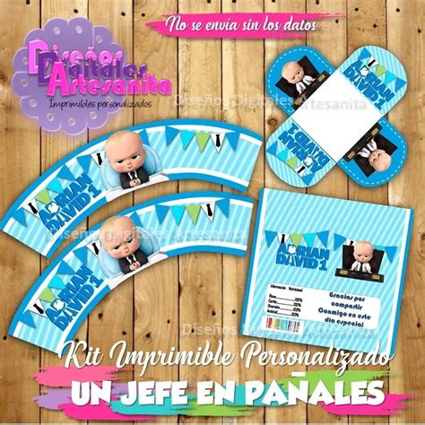 Kit Imprimible Jefe En Pa Ales Baby Boss Bebe Jefazo Pdf En