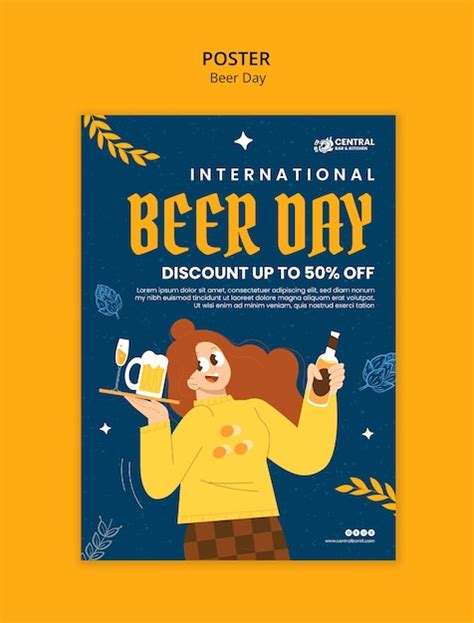 Modelo De Cartaz De Celebra O Do Dia Da Cerveja Psd Gr Tis