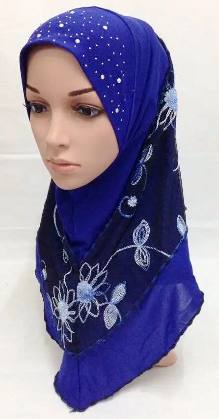 Ladies Spring Scarves Floral Hijab Plain Scarf Muslim Hijab Stereo