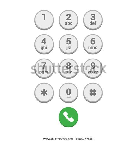 Smartphone Dial Keypad Screen On White Stock Vector Royalty Free