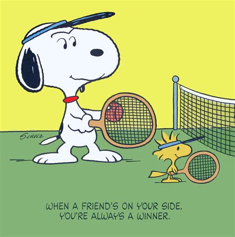 Peanuts Laminated Vintage Poster - Snoopy Tennis | snoopn4pnuts.com