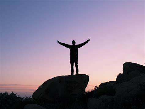 Free Images Man Sea Rock Horizon Silhouette Person Mountain