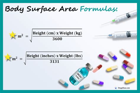 How To Calculate Body Surface Area Mosteller Method Drugsdose