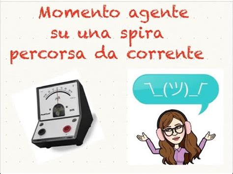 Momento Agente Su Una Spira Percorsa Da Corrente Youtube