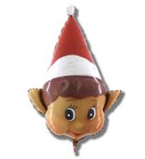 Christmas Elf Head Foil Balloon Loose Sk Clothing Wholesale