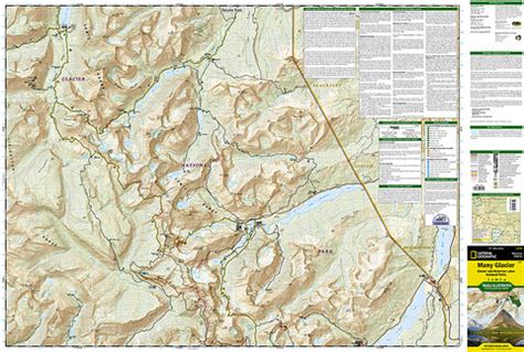 Buy map: Glacier National Park, Many Glacier, Map 314 by National ...