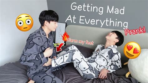 Getting Mad At Everything Prank He Warms My Feet With His Belly Gay Couple Lucas Kibo BL