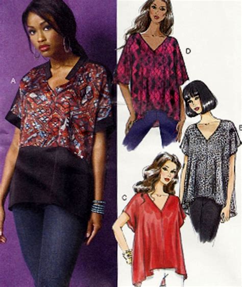 BRAND NEW Miss Plus Size 16 26 Tops Easy Sewing Pattern Butterick 5955