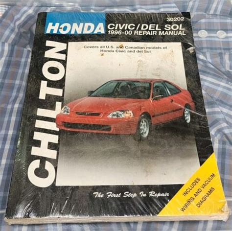 CHILTON HONDA CIVIC DEL SOL 1996 00 REPAIR MANUAL STILL IN PLASTIC EBay