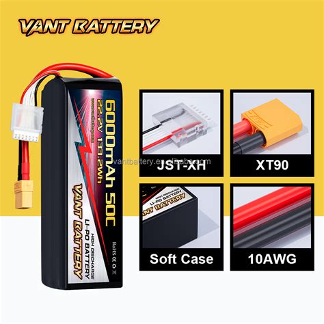 Vant 6s Rc Lipo Battery 22 2v 6000mah 50c With High Performance For Rc