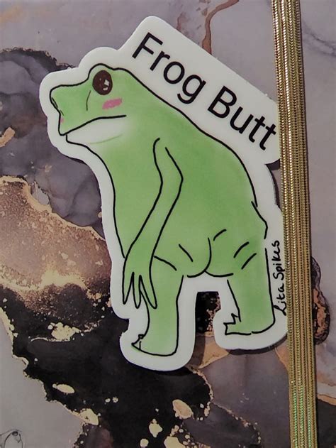 Frog Butt Sticker Etsy