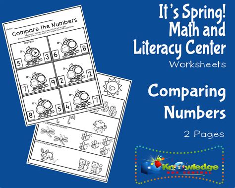 Its Spring Kindergarten Math And Literacy Center Comparing Numbers By Teach Simple