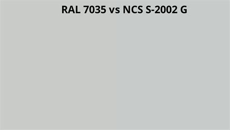 Ral 7035 Vs Ncs S 2002 G Ral Colour Chart Uk