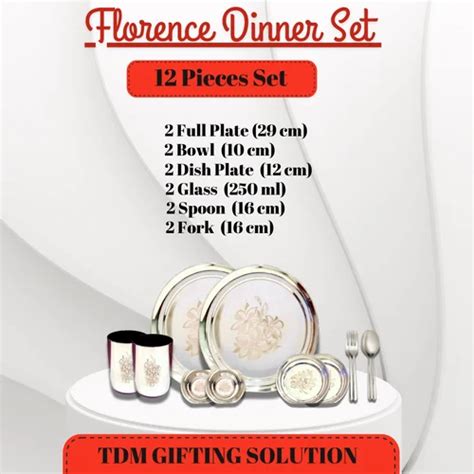 Stainless Steel Set Of 12 Pcs Dinner Set At Rs 440 Set In New Delhi