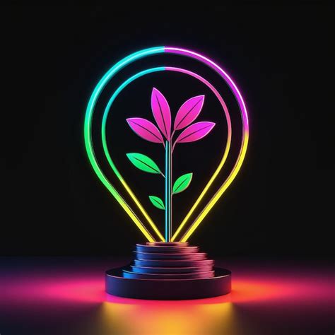 Premium Vector 3d Render Of Light Bulb With Plant Inside Isolated On