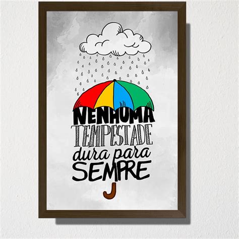 Quadro Nenhuma Tempestade Dura Para Sempre Elo7