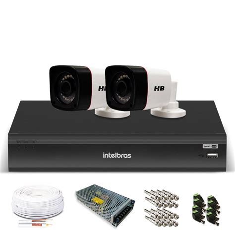 Kit Cftv C Meras Bullet Hb P Dvr Intelbras Canais