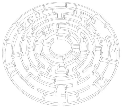 Rundes Verwirrtes Labyrinth Vektor Vektor Abbildung Illustration Von