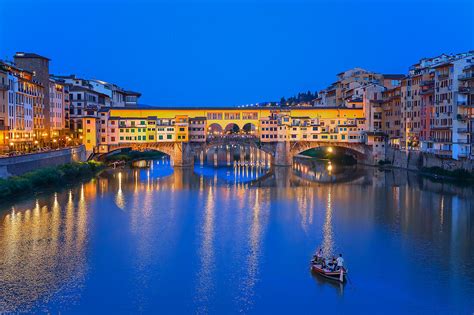 Ponte Vecchio By Night Florence License Image Lookphotos