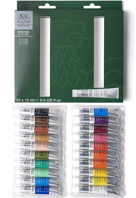 Winsor Newton Winton Oil Colour Set 20x12ml Tubes Tube With Even