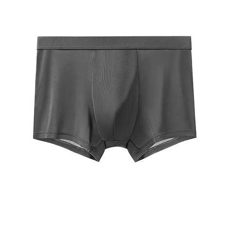 Arnsht Men S Sexy Underwear Breathable Mesh Boxer Briefs See Through Hollow Lingerie Gray XXL