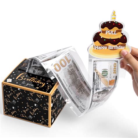 Amazon Birthday Money Box For Cash Gift Pull DIY Happy Birthday