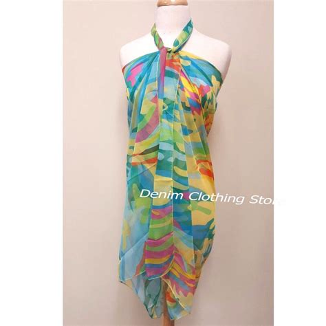 Women S Summer Pareo Dress Sarong Beach Bikini Swimwear Cover Up Scarf Wrap Ebay