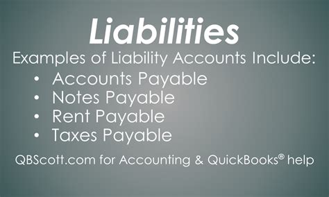 Examples of Liabilities | QB Scott