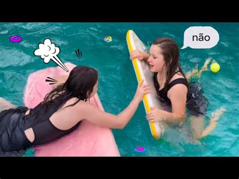 DESAFIO DA PRANCHA NA PISCINA Hoje é dia de Marias YouTube