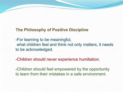 Positive Discipline Ppt