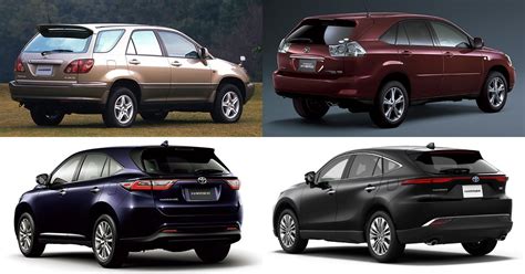 GALLERY Four Generations Of The Toyota Harrier SUV Harriers Rear